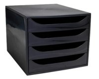 Module de classement ECOBOX, 4 tiroirs, vert pomme