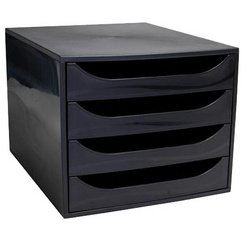 Module de classement ECOBOX, 4 tiroirs, gris