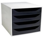 Module de classement ECOBOX, 4 tiroirs, vert pomme