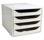 Module de classement ECOBOX, 4 tiroirs, vert pomme
