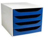 Module de classement ECOBOX, 4 tiroirs, vert pomme