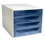 Module de classement ECOBOX, 4 tiroirs, vert pomme