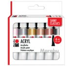 Set de peinture acrylique SHINY CLASSICS, 6 x 12 ml