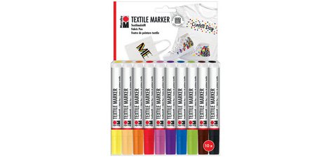 Marqueur pour tissu 'Textile Marker', set de 10
