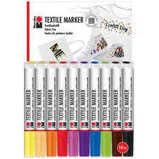 Marqueur pour tissu 'Textile Marker', set de 10