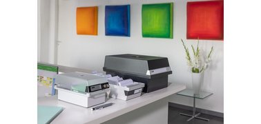 Boîte à fiches pour 800 cartes, A6 paysage, gris clair