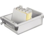 Boîte à fiches pour 800 cartes, A6 paysage, gris clair