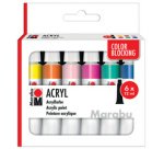 COLOR BLOCKING acrylic paint set, 6 x 12 ml