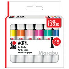 Set acrylverf COLOR BLOCKING, 6 x 12 ml