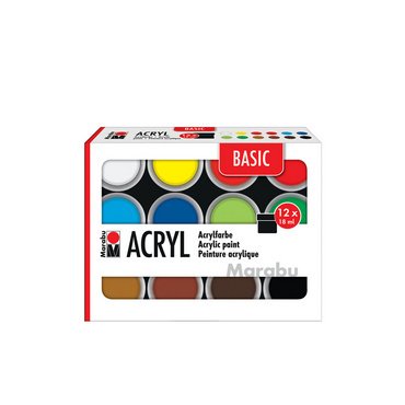 Set de peinture acrylique BASIC, 24 x 18 ml