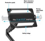 Plateau pour support d'ordinateur portable, noir