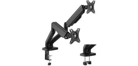 Bras support double, longueur du bras: 450 mm, noir