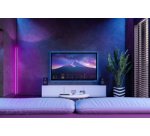 Lampadaire d'angle à LED, hauteur: 1.400 mm, noir