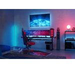 Lampadaire d'angle à LED, hauteur: 1.400 mm, noir