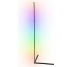 Lampadaire d'angle à LED, hauteur: 1.400 mm, noir