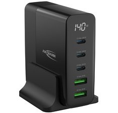 Chargeur de bureau USB DC5140PD, 5 ports, 140 watts