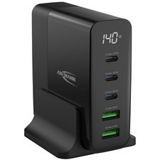 Laadadapter voor op het bureau USB DC5140PD, 5 poorten, 140 watt