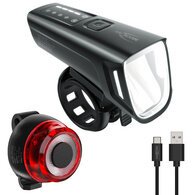 Kit d'éclairage LED pour vélo, 100 lux, noir