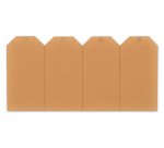 Étiquette à suspendre, 25 x 50 mm, marron kraft