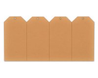 Étiquette à suspendre, 40 x 80 mm, marron kraft