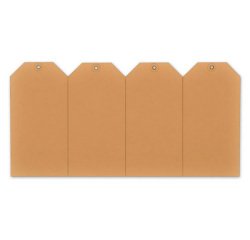 Étiquette à suspendre, 35 x 70 mm, marron kraft