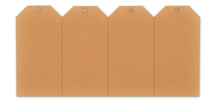Étiquette à suspendre, 55 x 110 mm, marron kraft