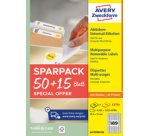 Universeel etiket 35,6 x 16,9 mm, 50+15