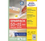 Étiquette universelle, 96 x 50,8 mm, 50+15