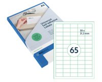 Étiquette universelle, 38 x 21,2 mm, transparent