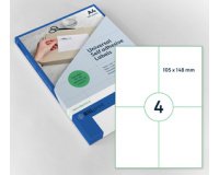 Étiquette universelle, 105 x 148 mm, blanc