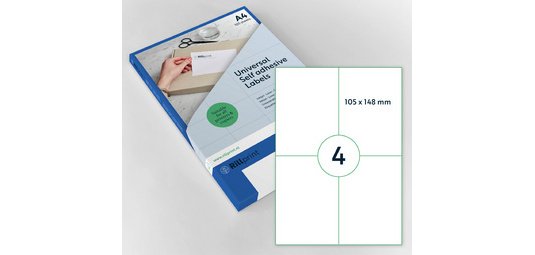 Étiquette universelle, 210 x 148 mm, blanc