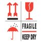 Étiquette d'avertissement 'FRAGILE/KEEP DRY'