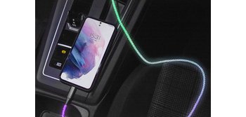 Câble de données & de charge, LED, USB-A/USB-C mâles