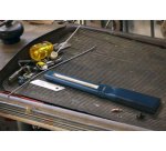 Lampe d'atelier à LED WL450R slim, bleu/noir