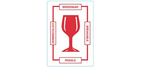 Étiquette d'avertissement 'BREAKABLE'