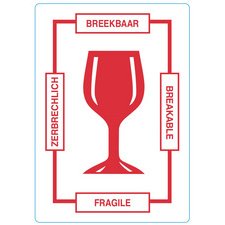 Étiquette d'avertissement 'BREAKABLE'