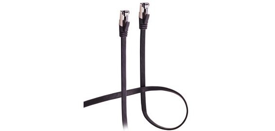 Câble patch plat cat. 8.1, U/FTP, flexible, 1 m