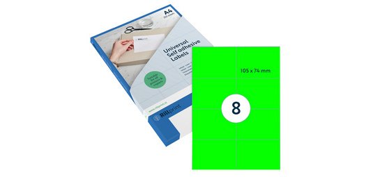 Étiquette fluorescente, 105 x 74 mm
