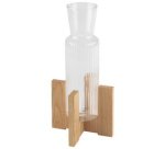 Pied pour carafe en verre VALO, en chêne