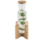 Pied pour carafe en verre VALO, en chêne