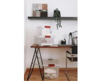 Boîte de rangement CLiPSTOCK, 30 litres, PP, transparent