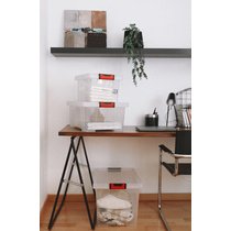 Boîte de rangement CLiPSTOCK, 45 litres, PP, transparent