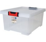 Boîte de rangement CLiPSTOCK, 30 litres, PP, transparent