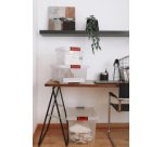 Boîte de rangement CLiPSTOCK, 75 litres, avec roulettes