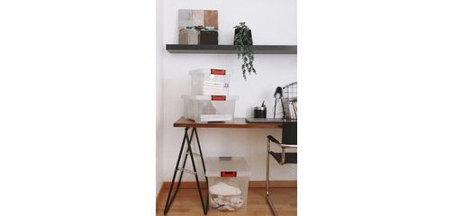 Boîte de rangement CLiPSTOCK, 75 litres, avec roulettes