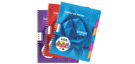 Textes reliure intégrale 7000 17x22 cm 148 pages grands carreaux 70 g - Assortis