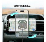 Support magnétique de smartphone pour voiture, noir