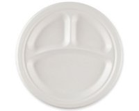 Assiette en canne à sucre, rond, 260 mm