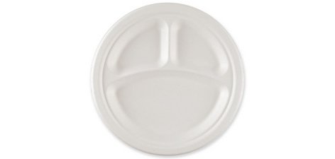 Assiette en canne à sucre, rond, 260 mm