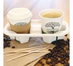 Porte-gobelets Double, canne à sucre, blanc